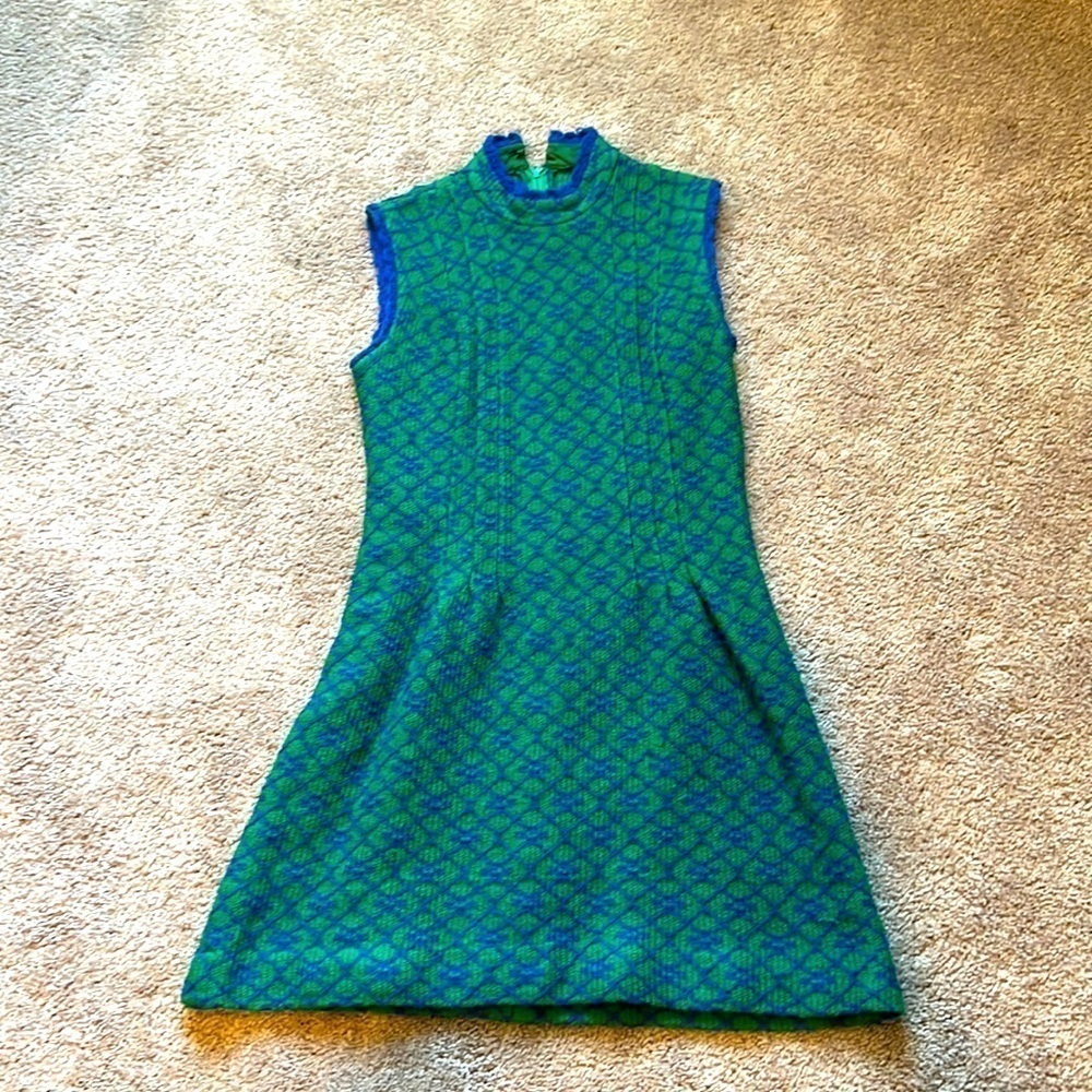 Vintage Gay Gibson Sleeveless Wool Mini Dress